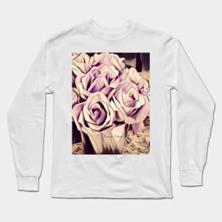 lilac living, lilac purse, light purple bedding, light purple flowers, light purple roses, lilac roses Long Sleeve T-Shirt